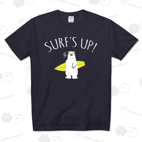 波乗りシロクマさん_濃色生地