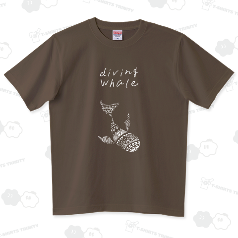 潜る鯨_diving whale_濃色生地