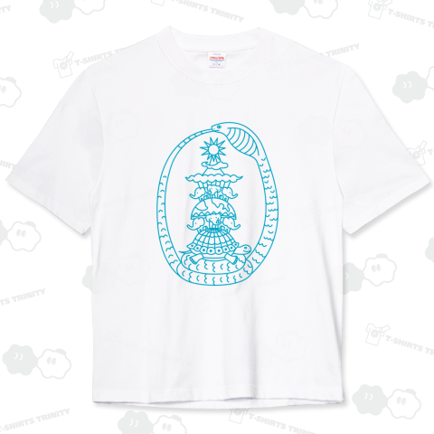 古代インドの宇宙観-レインボー水色