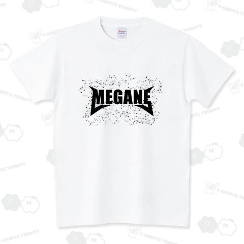 メタル風に「メガネ」と書く スタンダードTシャツ(5.6オンス)