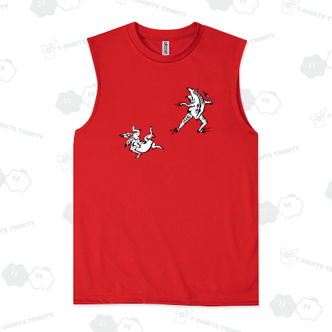 鳥獣戯画(トライバル兎&蛙)