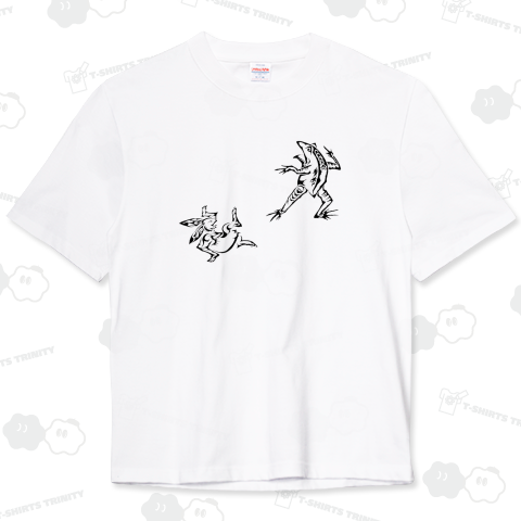 鳥獣戯画(トライバル兎&蛙)