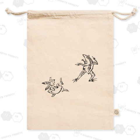 鳥獣戯画(トライバル兎&蛙)