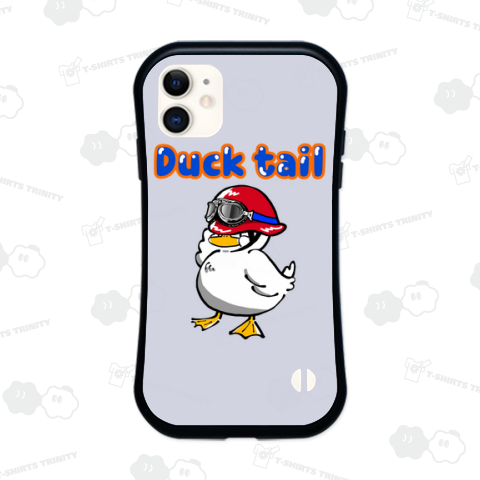 ダックテールヘルメットを被るアヒル