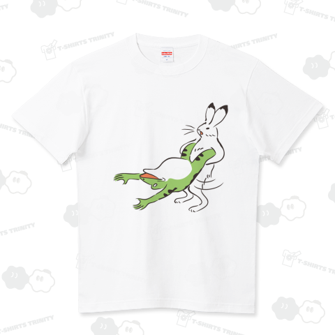 兎と蛙の喧嘩3 ハイクオリティーTシャツ(5.6オンス)