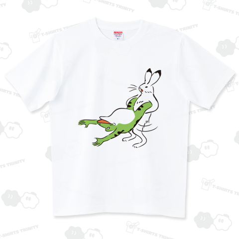 兎と蛙の喧嘩3 ハイグレードTシャツ(6.2オンス)