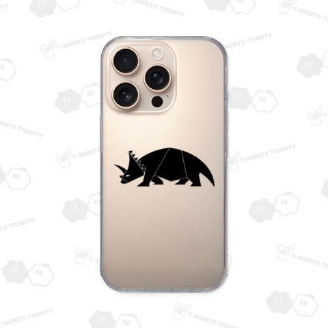 トリケラトプス黒(バックプリント)