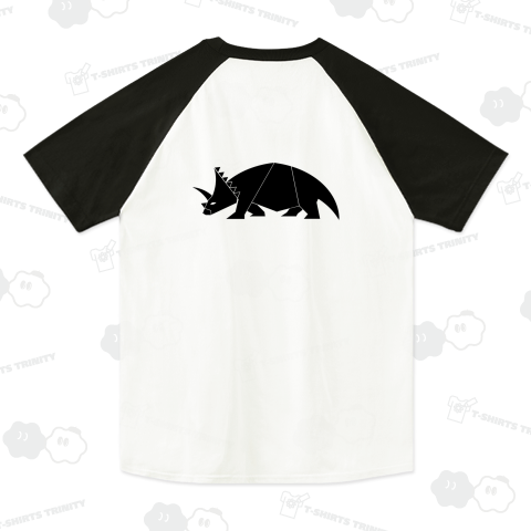 トリケラトプス黒(バックプリント)