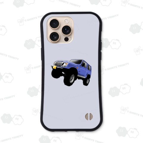 青い車(バックプリント)