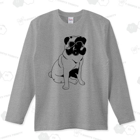 花粉症パグ(文字無し・黒)