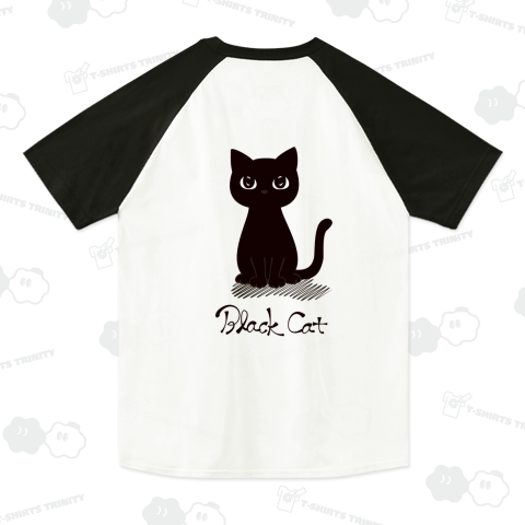 黒猫(バックプリント)
