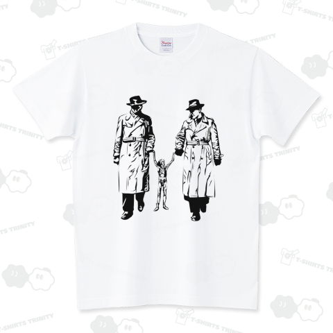 捕まった宇宙人(黒) スタンダードTシャツ(5.6オンス)