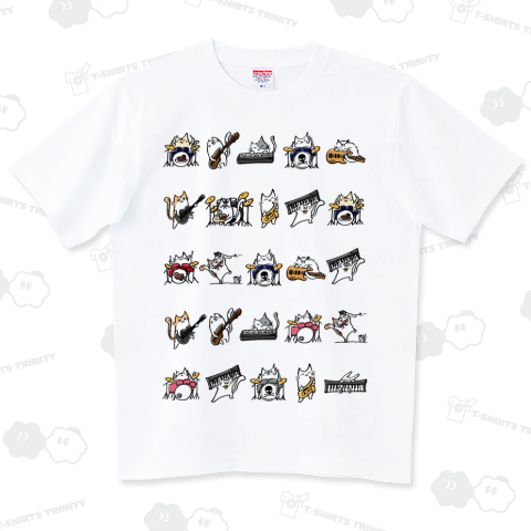 バンドねこ2 ハイグレードTシャツ(6.2オンス)