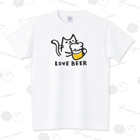 ビールねこ スタンダードTシャツ(5.6オンス)