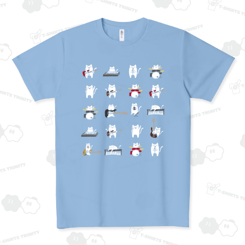 バンドねこ3 ふちなし ドライTシャツ(4.4オンス)