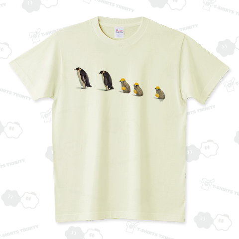 ペンギンwalk イエロー スタンダードTシャツ(5.6オンス)