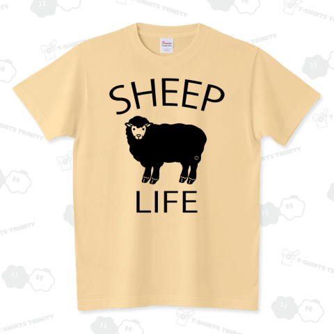 黒い羊・ひつじ・黒ひつじ・グッズ・デザイン・動物・アニマル・黒羊・イラスト・Black sheep・Tシャツ・トートバック・アイテム・羊・未・オリジナル作品(C)