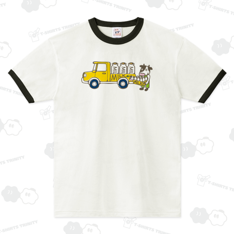 気ままにイラストT/ウシの牛乳配達