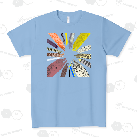 ウツボ集合! ドライTシャツ(4.4オンス)