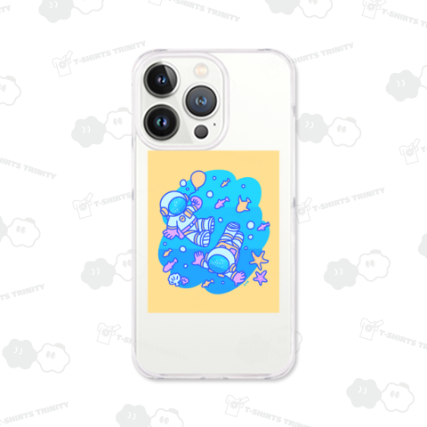 宇宙飛行士ふたり 海にもぐる(背景長方形Ver)