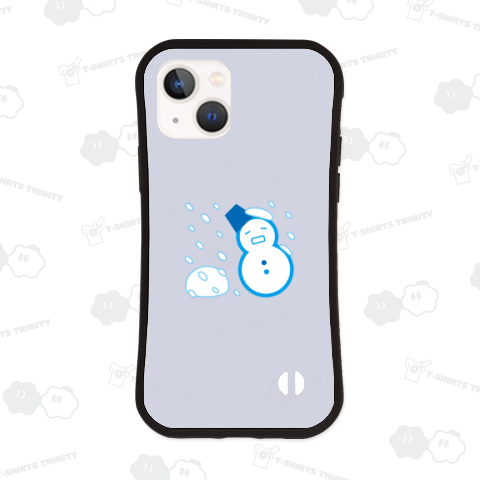 大雪で困った雪だるま