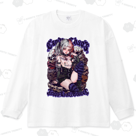 Hallowe'en ビッグシルエットロングTシャツ(5.6オンス)