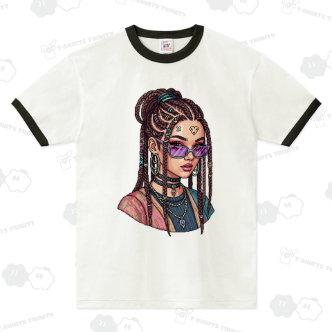 8 bit hippie girl!
