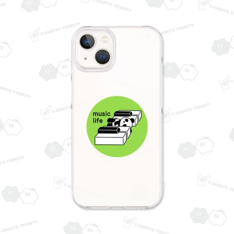 ピアノの鍵盤パンダ(丸キミドリ)