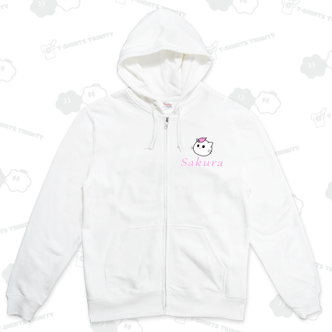 初めて桜を見る子猫