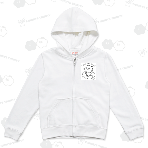 青空を見上げる子猫