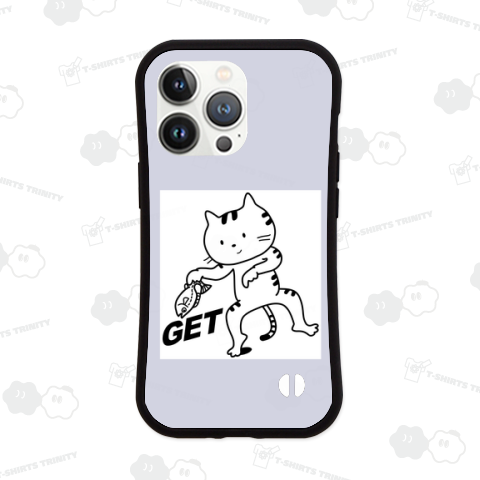 お魚GETのトラ猫