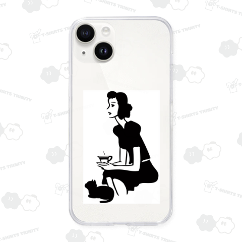 オールドアメリカンの女性と猫