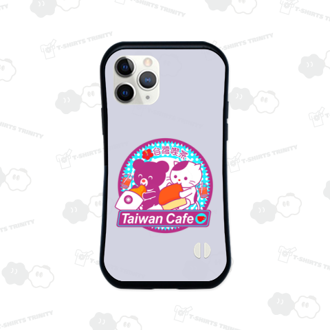 台湾カフェの猫と熊(Pink)