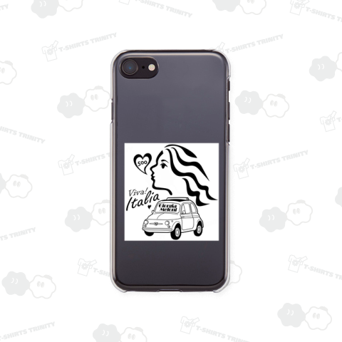 フィアット500とメローニ首相(黒)