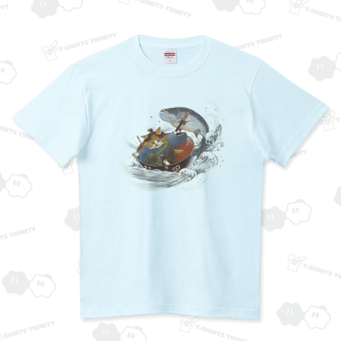 一寸法師ねこ ハイクオリティーTシャツ(5.6オンス)