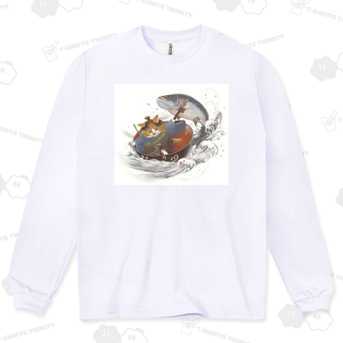 一寸法師ねこ ドライロングTシャツ(4.4オンス)