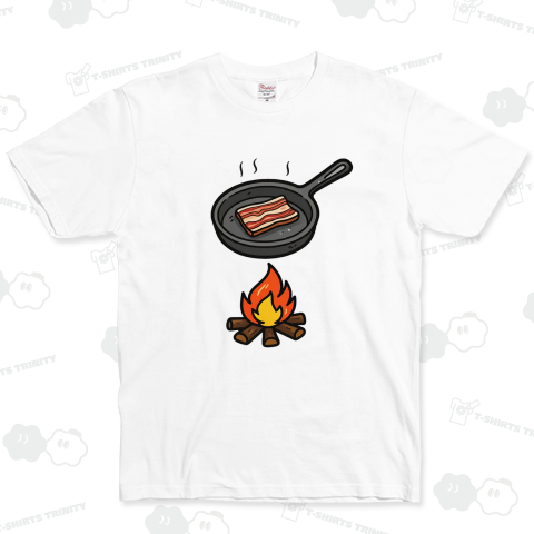 焚き火で焼きベーコン_241113