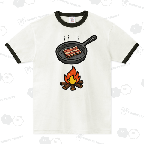 焚き火で焼きベーコン_241113