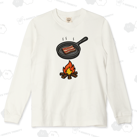 焚き火で焼きベーコン_241113