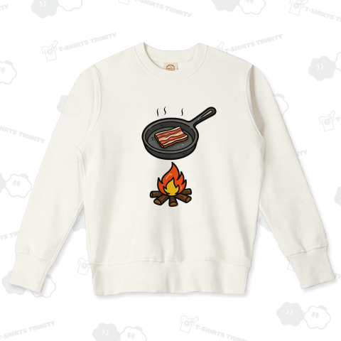 焚き火で焼きベーコン_241113