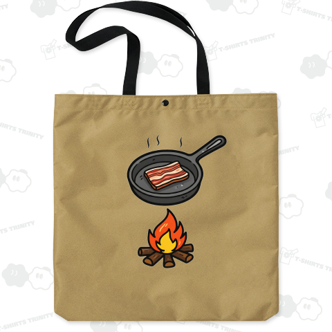 焚き火で焼きベーコン_241113