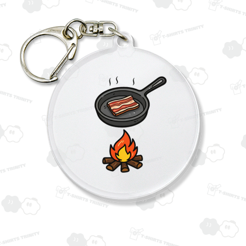 焚き火で焼きベーコン_241113