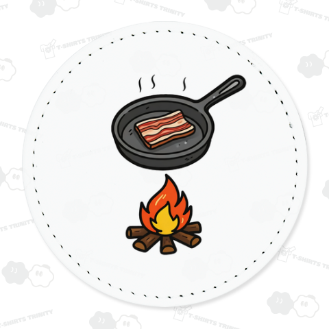 焚き火で焼きベーコン_241113