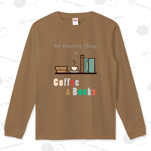 「My Favorite Thing is Coffee and Books」(white)