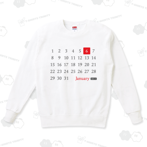 6th January(1月6日)calendar type