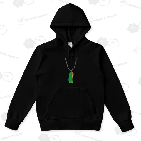 ハーモニカ ネックレス Tシャツ コーデ グリーン