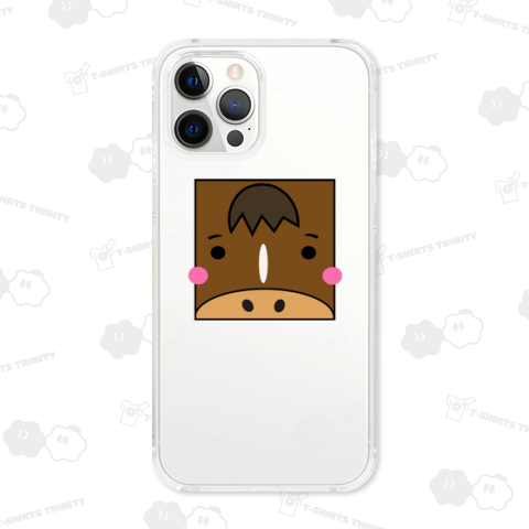 馬イラスト572 四角い馬 青鹿毛